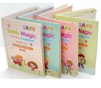 Magic Practice Copybook (4 BOOKS 1 PEN 1 GRIP 10 REFILL)