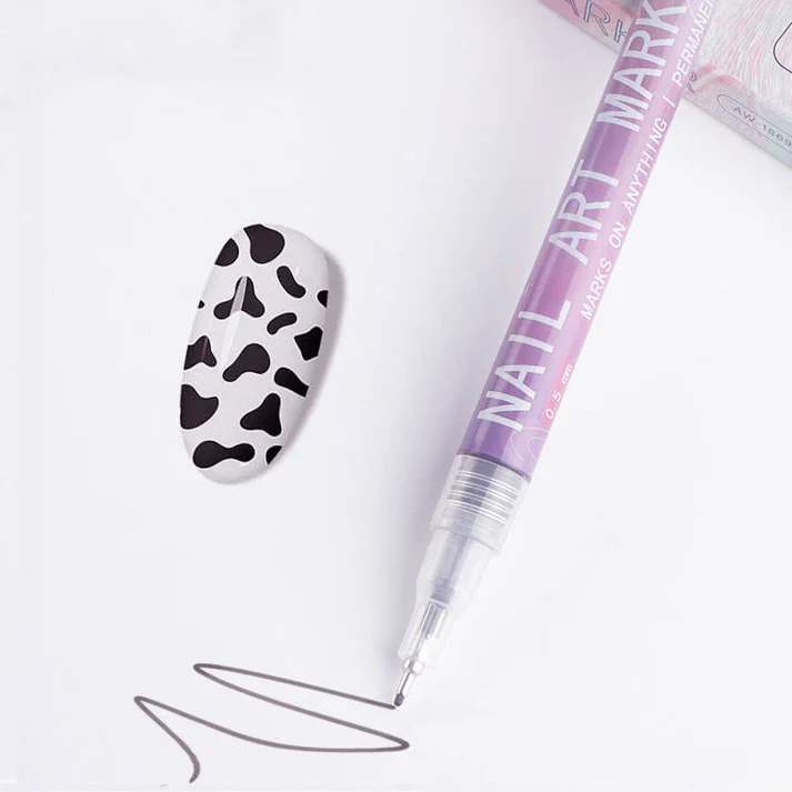 12 Colors Nail Art Marker Pen Set – DIY Creative Nail Design Pens